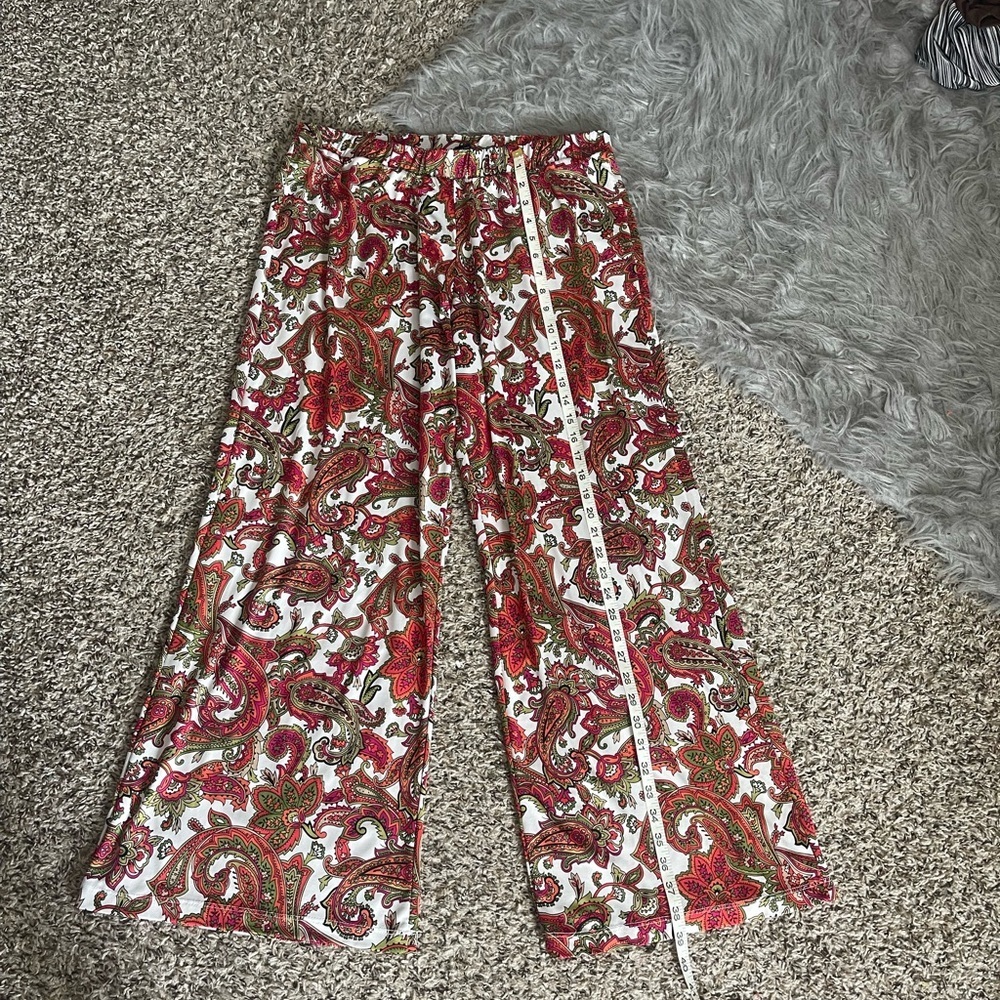 New Directions Colorful Paisley Wide-Leg Pants - Picture 8 of 10